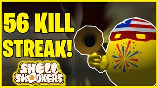 56 Kill Streak Smooth 144 FPS Gameplay  Shell Shockers [upl. by Hsivat974]