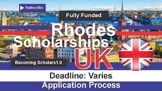 Rhodes Scholarships for International students in UK 2024 Fully Funded  Application process [upl. by Eikkin]