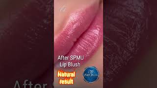 Natural results SPMU Lip Blush before and after baby pink lip micropigmentation lips pmu spmu [upl. by Osmen]