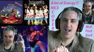 Lovebites Judas Priest Painkiller cover reaction Punk Rock Head singer bassist James Giacomo react [upl. by Aninotna]