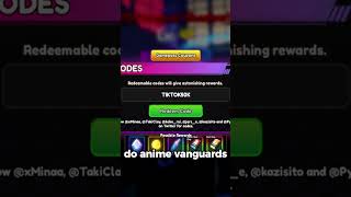 TODOS OS CODES do ANIME VANGUARDS roblox animevanguards new [upl. by Iormina]