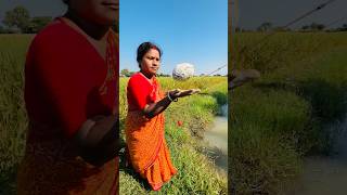 Village lady traditional hook fishing in the canal mud water canalfishing fishingmethods fishing￼ [upl. by Bussy]