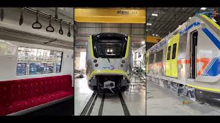 Catch the glimpse of newly unveiled MadeInIndia Meerut Metro trainsets [upl. by Yrot493]