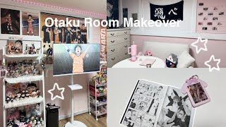 Otaku Room Makeover꩜ ᐟ🎀🍥 [upl. by Akerdnahs]