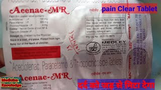 Acenac MR TabletAcenac MR Tablet Use In Hindi Aceclfenac paracetamol Tablet दर्द बुखार का दवाई [upl. by Wattenberg]