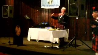 Piping in the Haggis  Burns Supper Stoneyfel Winery  25012013 [upl. by Ardnauq]