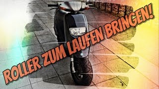 Roller zum Laufen bringen Teil 1  Vergaser undicht  Funken  Ansaugstutzen  bizzybest [upl. by Arba]