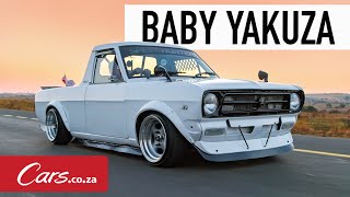 Datsun 120Y Pickup  Handbuilt in SA riding on air [upl. by Egroeg]