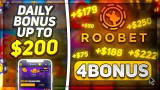 ROOBET PROMO CODE quot4BONUSquot FREE 200 DAILY BONUS in CASHBACK roobet promo code 2024 [upl. by Adler842]