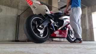 Yamaha R6 Akrapovic VERY LOUD [upl. by Longley]