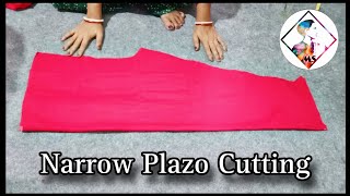 Narrow Plazo Cutting Full Tutorial  For Beginners  Plazo Pant  very easy method  fashion [upl. by Sibelle]