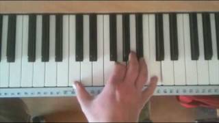 Blues piano tutorial  righthand lick in C [upl. by Dilks]