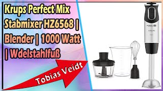 Krups Perfect Mix Stabmixer HZ6568  Blender  1000 Watt  Wdelstahlfuß [upl. by Larena474]