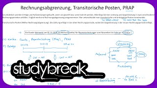 Rechnungsabgrenzung Transitorische Posten PRAP  Externes Rechnungswesen [upl. by Kristyn534]