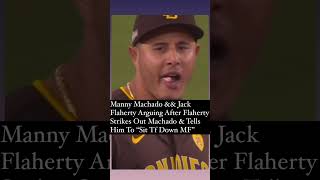 Flaherty amp Machado Arguing After Flaherty Strikes Out Machado amp Tells Him to “Sit Tf down Mf” [upl. by Leivad]