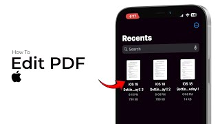 How to Edit PDF on iPhone iOS 18 [upl. by Lankton299]