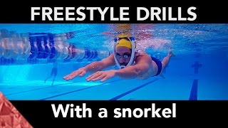 How to swim freestyle faster Drills with snorkel [upl. by Noemys]