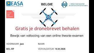 Hoe GRATIS je drone brevet behalen Categorie A1A3 open sub category [upl. by Nahseez597]