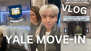 YALE FRESHMAN MOVEIN VLOG back to school [upl. by Nohsal]