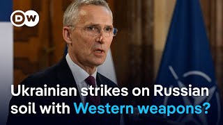 Stoltenberg NATO should drop Ukraine weapons rules  DW News [upl. by Vin649]