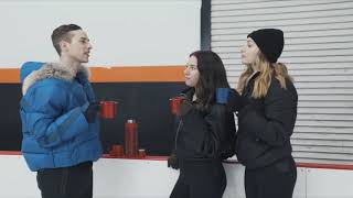 MACKENZIE amp MADDIE ZIEGLER LEARN HOW TO ICE SKATE WITH ADMA RIPPTON [upl. by Yelserp]