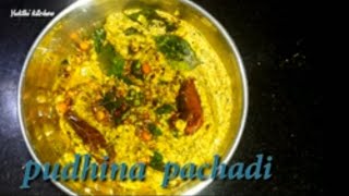 Tasty and Healthy Pudhina Pachadi Recipemint pachadiin Telugu By Yukthi kitchen [upl. by Siddra]