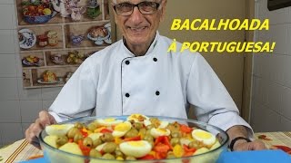 BACALHAU RECEITA DE BACALHAU â€“ BACALHOADA Ã€ PORTUGUESA [upl. by Prowel]