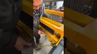 Manual threading process on crimped wire mesh machinemachine crimped [upl. by Harewood]