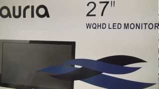 Auria EQ276W 27 WQHD 2560X1440 SIPS LCD Monitor Unboxing [upl. by Hnao726]