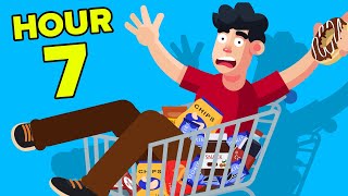 Spending 24 Hours In Grocery Store  FUNNY CHALLENGE amp EXPERIMENT [upl. by Maude]