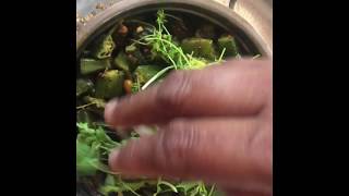 Bendakaya fry makingbendakaya masala fryladys finger fry recipeesptvtelugu nativetastetelugufood [upl. by Minsk]