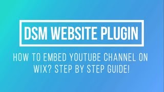 How To Embed YouTube Channel On Wix [upl. by Mord]