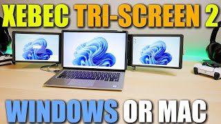 Xebec TriScreen 2 2022 Review Easily Add Triple Monitor to Your Windows PC or MacBook Pro [upl. by Eiroj]