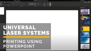 Printing to a Universal Laser Systems Laser Using PowerPoint [upl. by Esirahc]