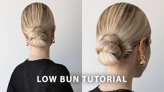 60 Second Low Bun Hair Tutorial ❤️ Medium amp Long Hair Hairstyle [upl. by Schouten]