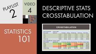 Statistics 101 Descriptive Statistics Cross Tabulation [upl. by Crowns]