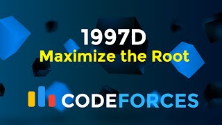 1997D  Maximize the Root  Educational Codeforces Round 168 Div 2  DFS  DP  Trees  Codeatic [upl. by Laurice]