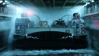 Navy LCAC Hovercrafts Docking on USS Kearsarge [upl. by Siram]