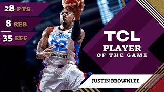 Justin Brownlee 28 PTS  TCL Player Of The Game  PHI vs GEO  FIBA OQT 2024 Latvia [upl. by Landri]