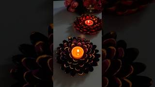 Pista shell candle holder 😳 diy diwalidecoration diwalispecial pista subscribe handmadediy [upl. by Bond]