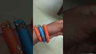 Cotton thread bangles [upl. by Lahcim]