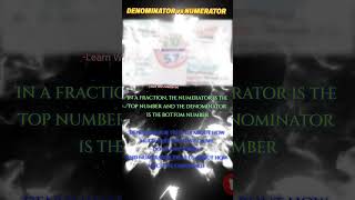 NUMERATOR vs DENOMINATOR viralvideo youtubeshorts maths [upl. by Gayl241]