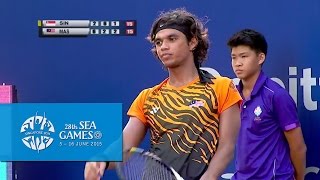 Tennis Mens Team Quarter Finals Match 2 Day 2  28th SEA Games Singapore 2015 [upl. by Zacek]