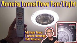 Aoncia Luma Flow Ceiling Fan with Light [upl. by Nawk]