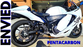 2022 Hayabusa Brocks Penta Carbon Exhaust Install [upl. by Pietrek]