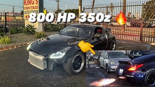 REACTING TO THIS 800 HP REAR MOUNT TURBO 350z FAST [upl. by Noellyn]