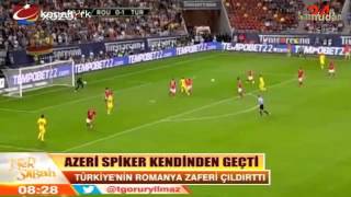 Azeri sipikerden Türkiyenin futbol zaferi [upl. by Airdnala]