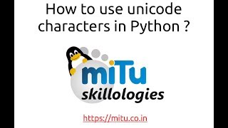 How to use unicode in Python [upl. by Asa708]