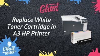 How to insert White Toner in your HP CP5225 Printer [upl. by Ancelin]