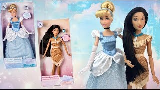 Disney Princesses Pocahontas amp Cinderella 2018 Classic dolls REVIEW [upl. by Angus]